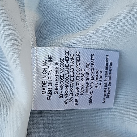 Theory White & Black Viscose Round Neck color block Sleeveless Dress Size 10 - Picture 9 of 9